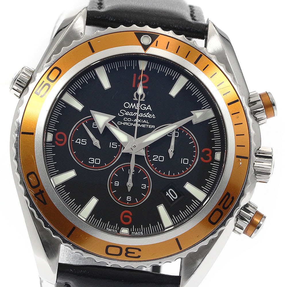 オメガ OMEGA 2918.50.82 シーマスター プラネットオーシャン600M コーアクシャル クロノグラフ 自動巻き メンズ _869263【中古】