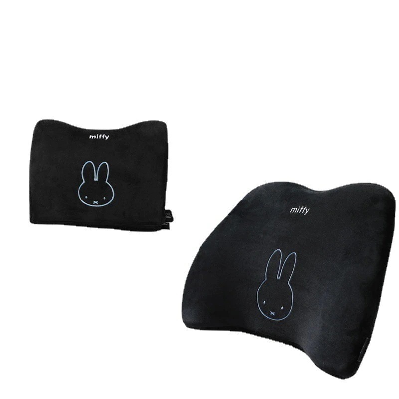 【10点セット】ミッフィーカークッションウエストクッションカークッションカークッション漫画かわいいシートクッションカーヘッドレストバックウエストサポート 福袋