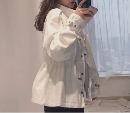 アウター ジャケット おすすめ 人気 流行り トレンド おしゃれ お洒落 激安 安い トレンチ コート アウター ジャケット オーバー コート ツーリングジャケット ショート丈 無地 lout0359