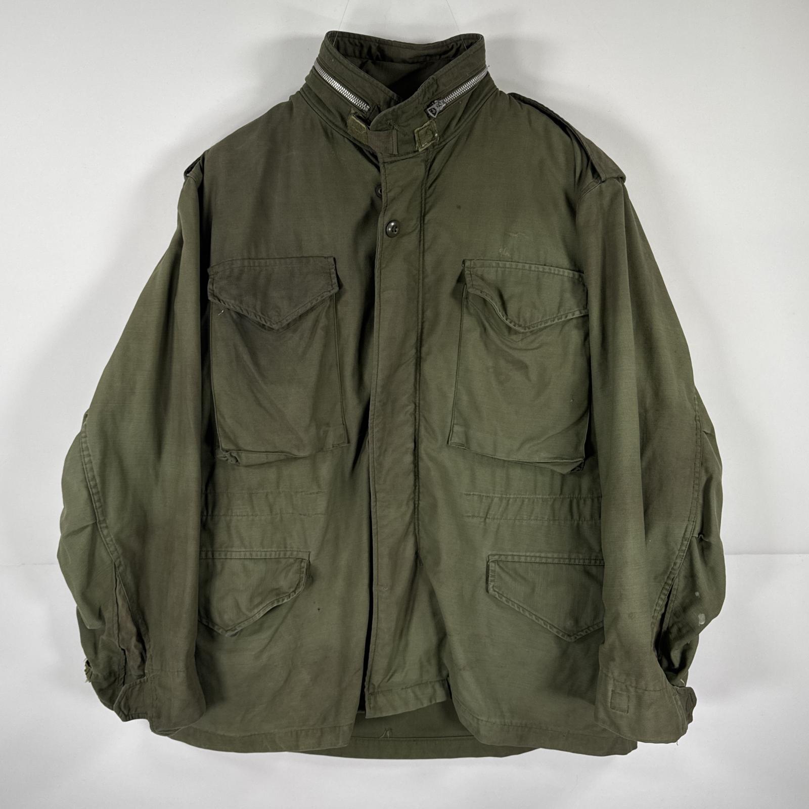 古着 60s/60年代 ヴィンテージ ミリタリージャケット M-65 フィールドジャケット 2nd アルミジップ 実物 オリーブグリーン メンズ
