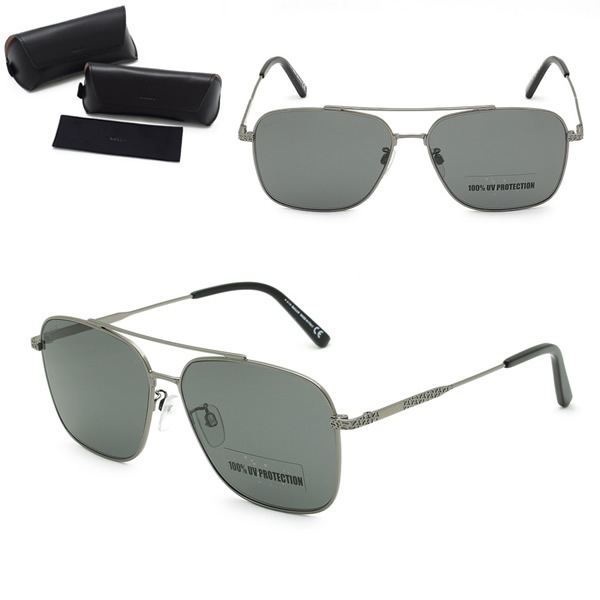 サングラス BY0037-D/S 08A 60 サングラス ノーズパッド UVカット メンズ ガンメタル グレー