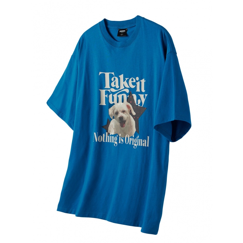 アーバネージテイカイットファニーペットオーバーショートスリーブブルー