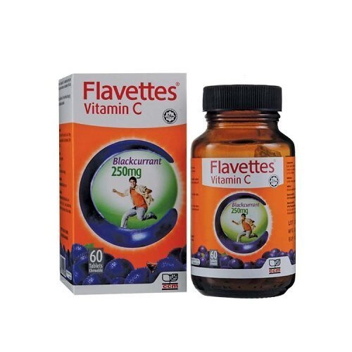 誠実】 C Vitamin Flavettes Blackcurrant Tablets 60 250mg その他