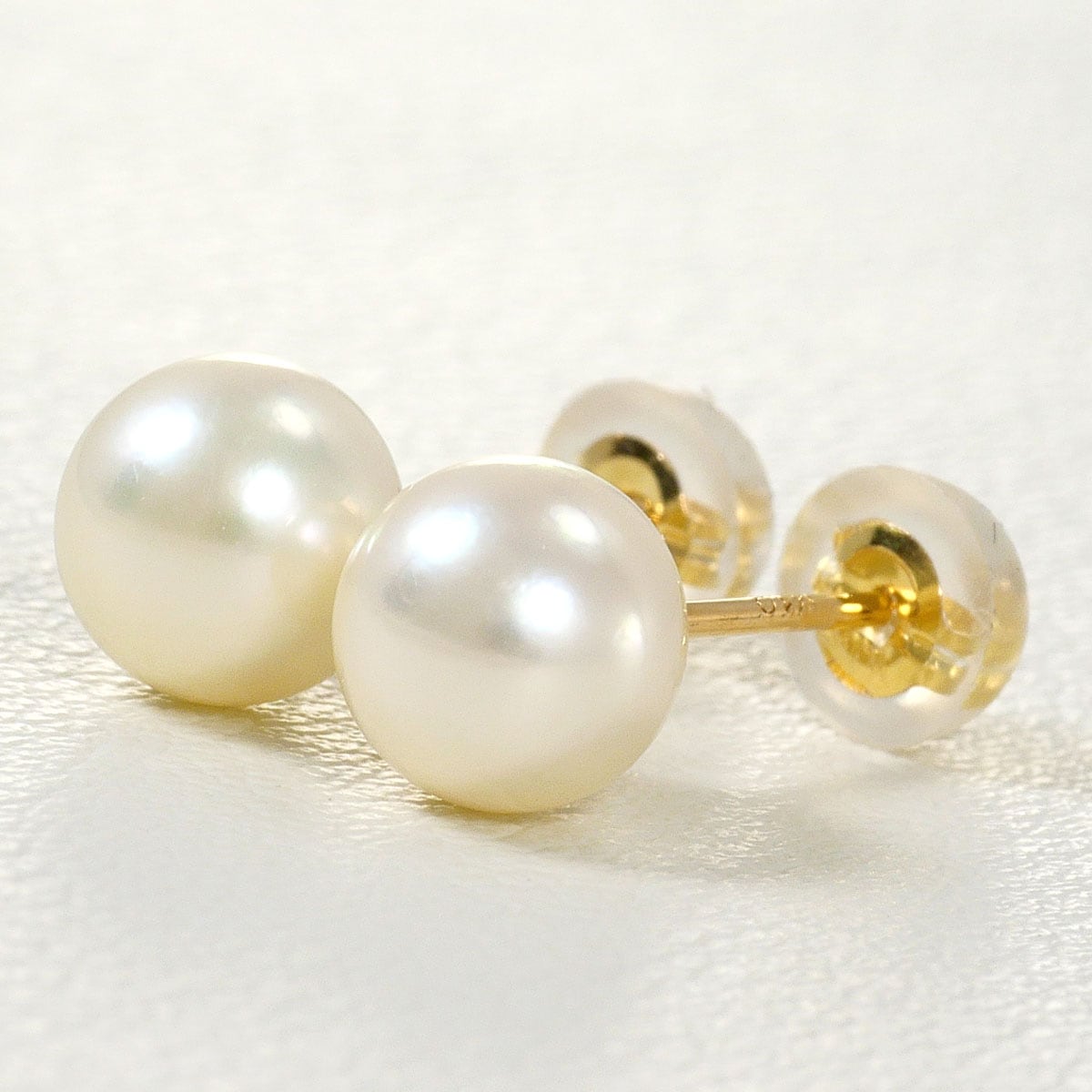 K18 18金 YG イエローゴールド ピアス パール（真珠） 総重量約0.8g ジュエリー 中古