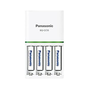 パナソニック エネループ 急速充電器セット 単4形充電池 4本付き スタンダードモデル K-KJ55MCC04