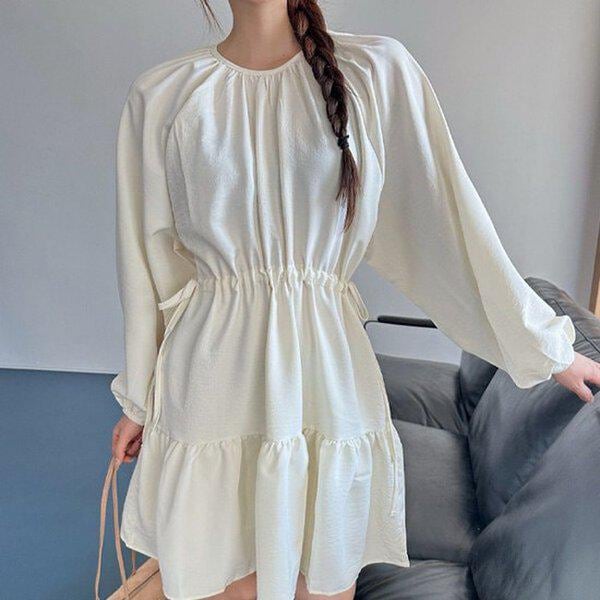 (OP) ピーナッツストリングミニミディワンピース 秋の変わり目