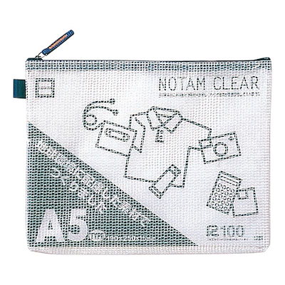 他サイト： メール便発送 サクラクレパス ノータム メッシュケース クリアー A5 青 UNC-A5#36の商品画像