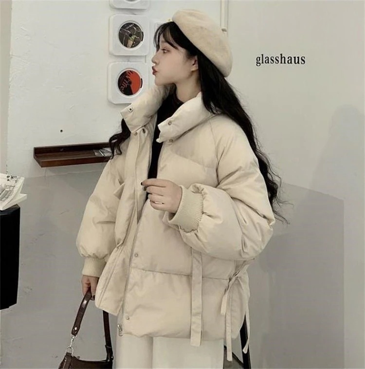 韓国ファッション スリム 暖かい 厚手 ジェントルスタイル コート ダウンジャケット 4,790円