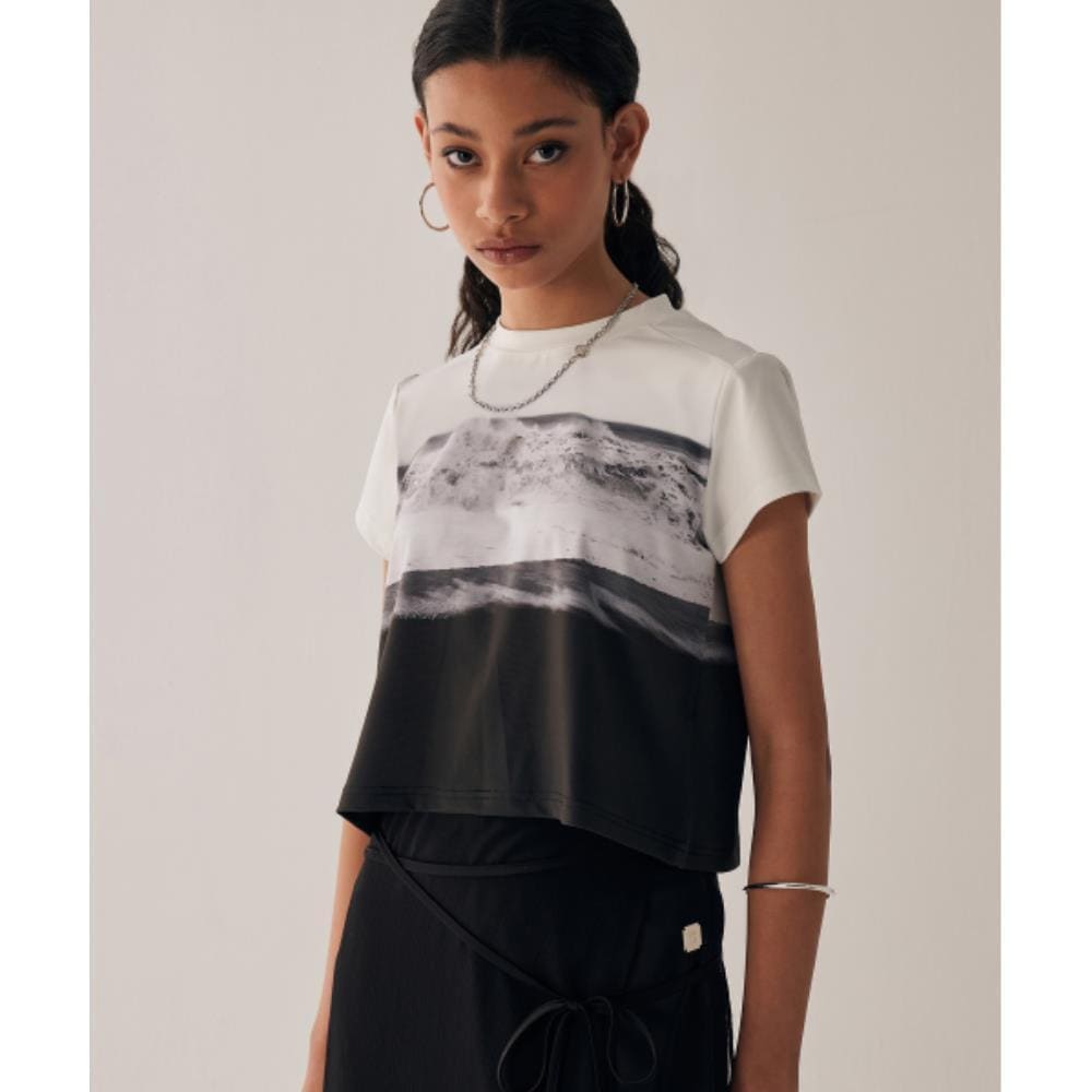 TREEMINGBIRD Summer Wave TShirts White TMB246HT603_00