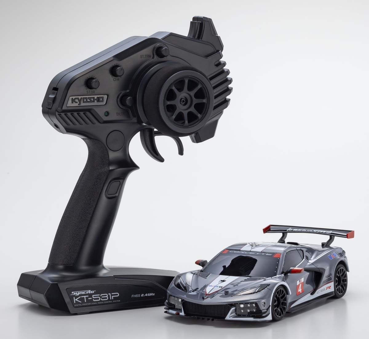 京商 ミニッツRWD MR04RWD レディセット シボレーコルベット C8.R ガンメタル/ホワイト【32356GMW】 ラジコン 32356GMW RS シボレーコルベット C8.R ガンメタル/