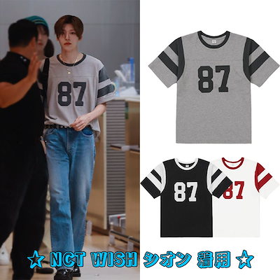 【87MM】★NCTシオン着用★24SS Mmlg VフットボールHF-T Qoo10] MMLG [87MM] NCT WISH シオン : レディース服