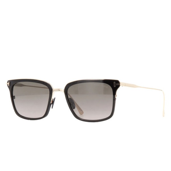 サングラス Tom FordHAYDEN FT0831 01K Sunglasses Black Gold Frame Gradient Lenses 54mm