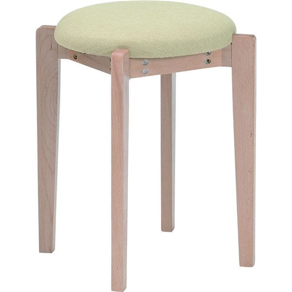 スタッキングスツール ファブリック 木製 ナチュラル/ベージュ [完成品] 19,124円