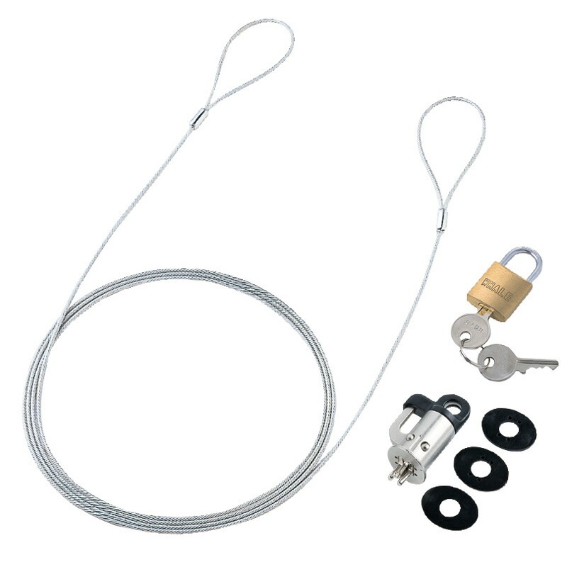 （まとめ買い）パソコンセキュリティワイヤーロック 南京錠タイプ SL-59 [x3]