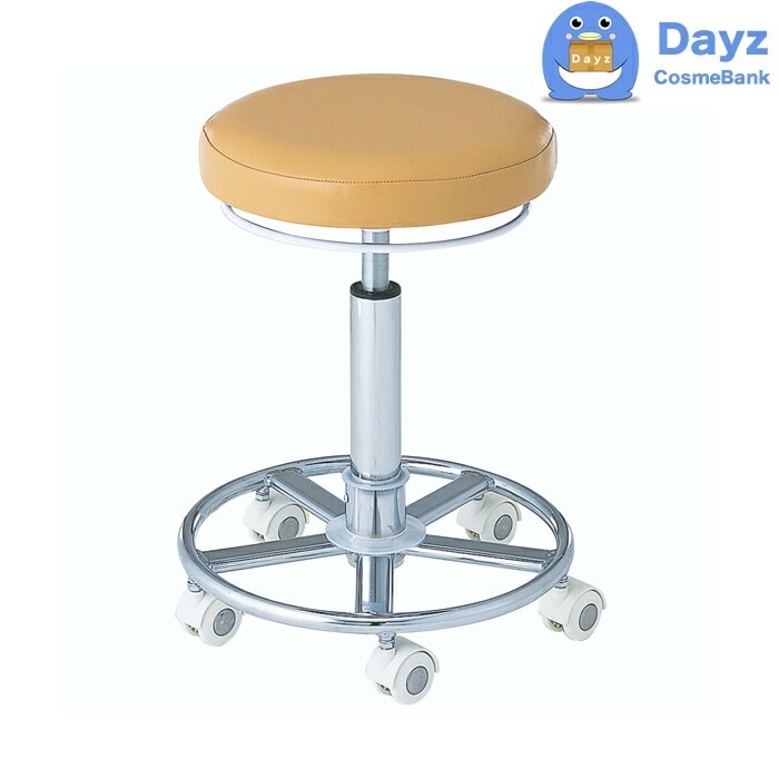 スターカッティングチェア ホワイトキャスター　イエロー　｜　カットチェアー 椅子 定番品　｜　キャンセル・返品不可商品 スターカッティングチェア ホワイトキャスター イエロー カット