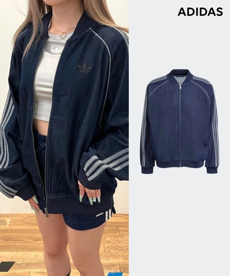【海外限定】adidas ルーズデニム ミディアムブルー Lサイズ 28 海外限定】adidas ルーズデニム ミディアムブルー Lサイズ 28