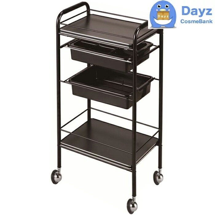 C-118 スタンダードセット台　ブラック　キャスター付き　　サロンワゴン　　メーカー直送品 納期要確認 / キャンセル返品不可商品　　RB 21,164円