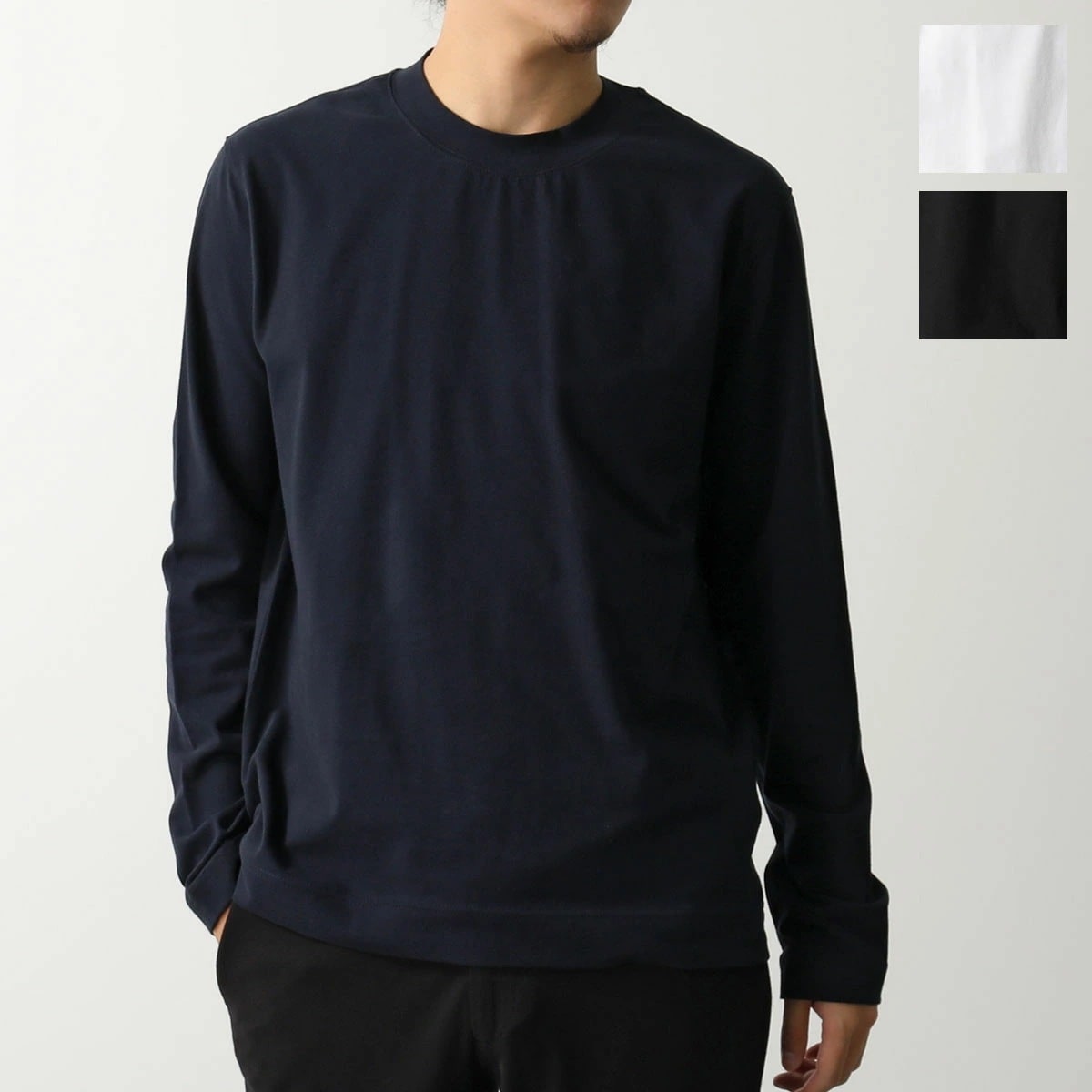 CIRCOLO 1901 チルコロ カットソー CN4953 メンズ 長袖 Tシャツ ロンT クルーネック ストレッチ 無地 カラー3色