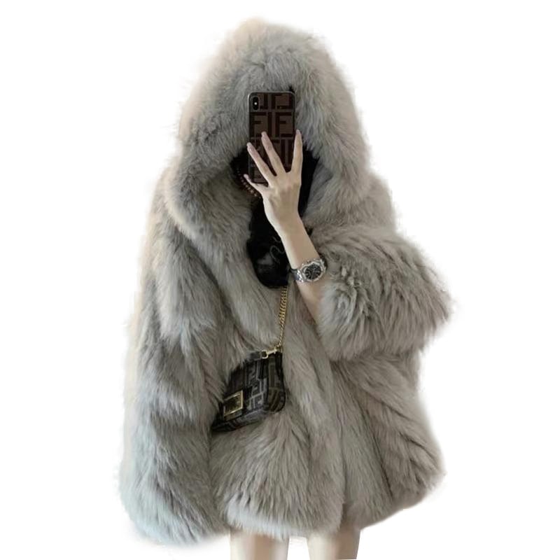 [6カラー]韓国ファッション ボリュームファーコート　フェイクファーもふもふ暖かいボリュームファーコート フェイクファー 秋冬服 カジュアル　暖かい フェイクファ