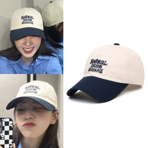 レッドベルベット着用 DOODLE BALL CAP DARK NAVY