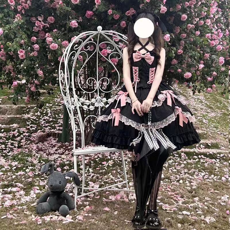 【ミスパール】オリジナルデザイン 日系ロリータ洋装 キャミソールワンピース ロリータドレス ワンピース