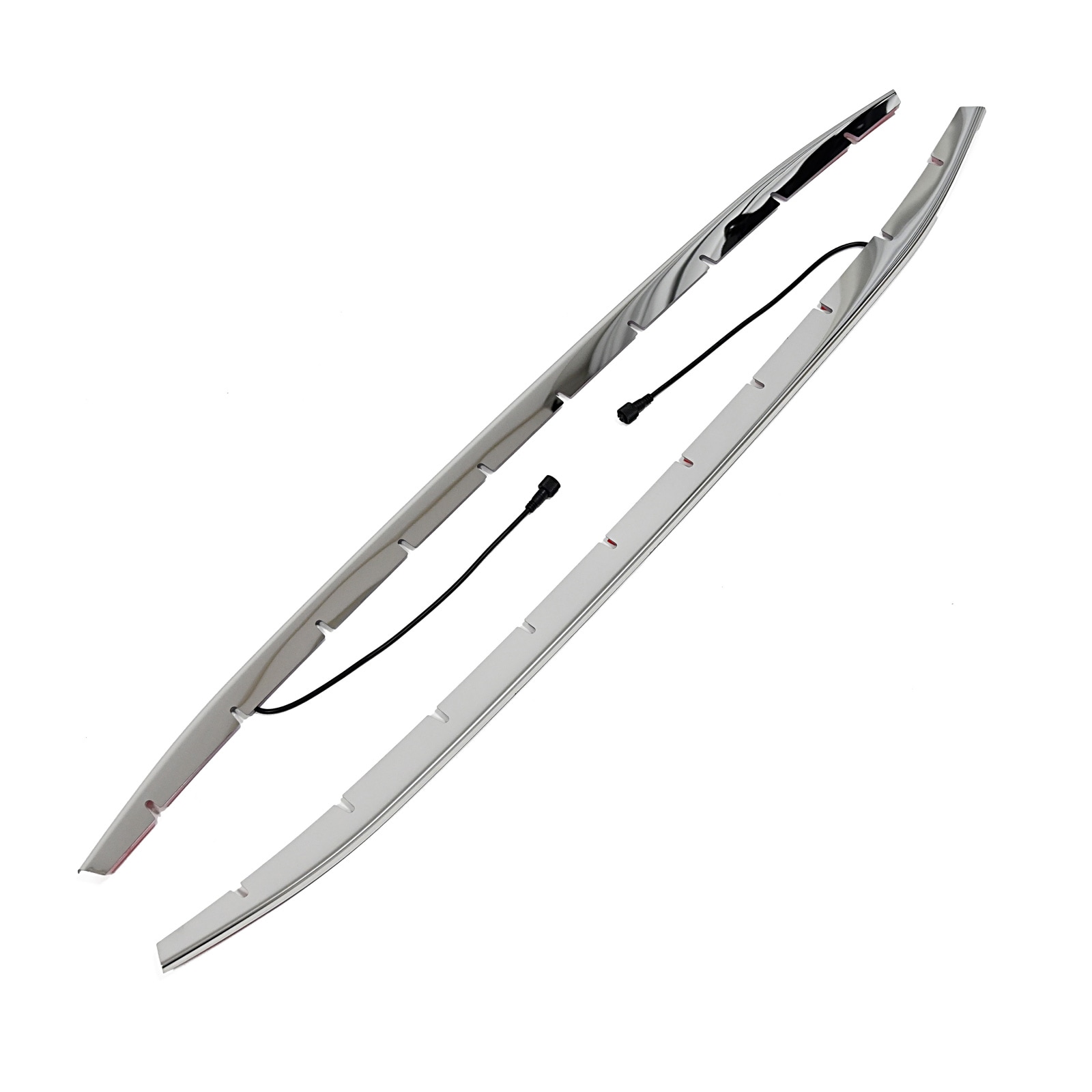 ヴェルファイア 40系 パーツ LEDバンパーグリルカバー フロントグリル ガーニッシュ スポイラー カバー ステンレス ABS製 ブルー点灯