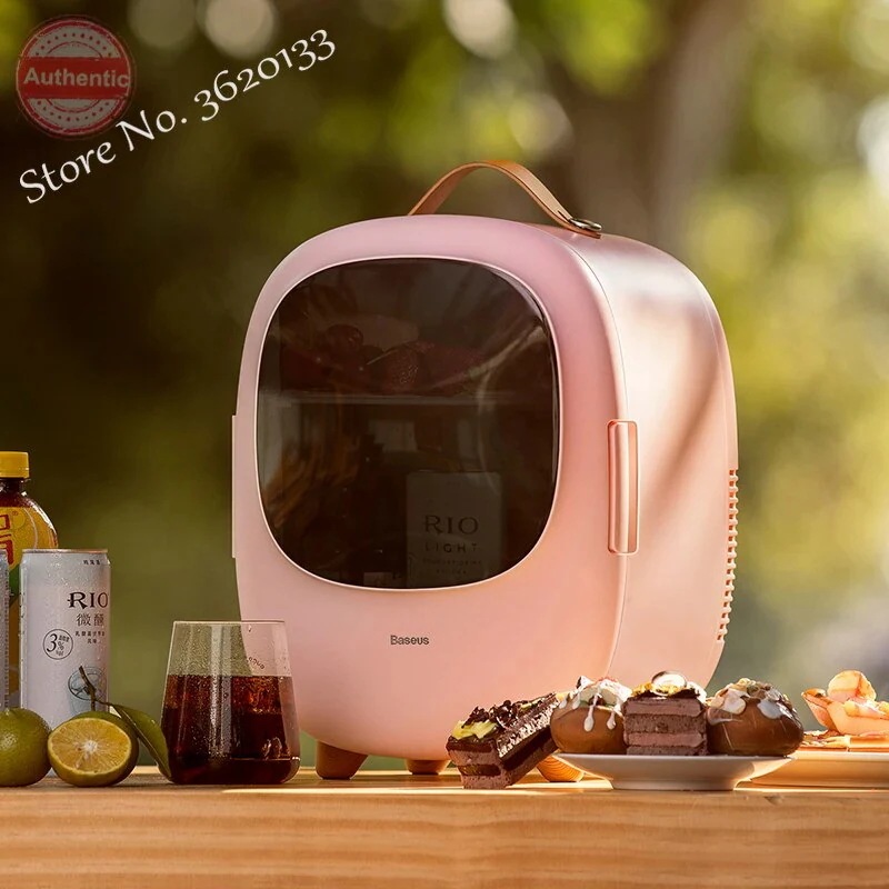 新品暖房 ミニクーラー コンプレッサー ポータブルカー冷蔵庫 キャンプ用のac/dc電源コード付き 冷蔵庫 8L 車 家庭