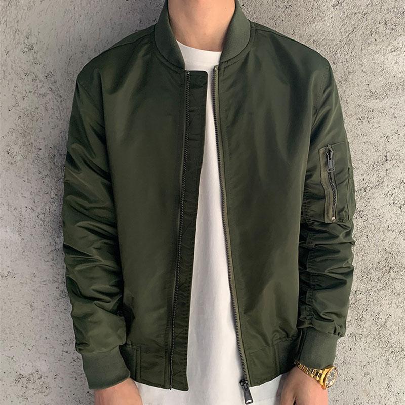 MA-1メンズミリタリージャケットアウターフライトジャケットジャンパー立て襟トップス撥水防風紳士服お兄春秋無地大きいサイズカジュアル