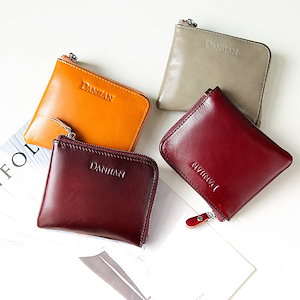 コンパクト財布B047 L字ファスナー 安い ミニ財布 本革 軽量 プチプラ 二つ折り財布レディース