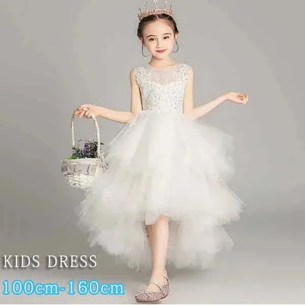 ドレス 子供 ピアノ 発表会 ピアノ発表会 中学生 ワンピース 女の子 フィッシュテールドレス ショート丈ドレス ショート丈 膝丈 結婚式 ジュニア ピアノ発表会ドレス ノースリーブ パーティードレス