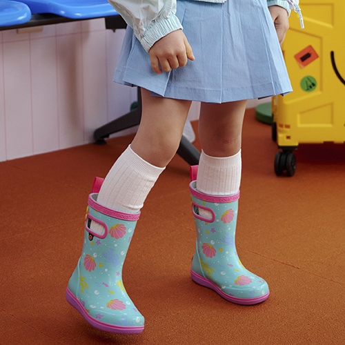 楽な着用感と可愛いデザイン 長靴 Skipper II - Mermaid Aqua 子供靴 キッズ靴