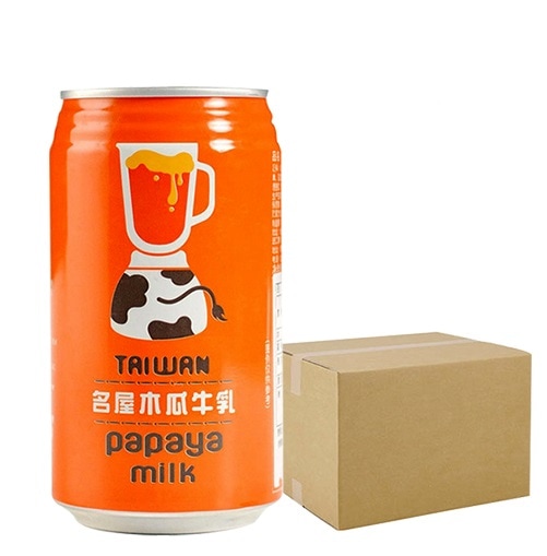 台湾名屋! 木瓜牛乳(パパイヤミルク)340g 24缶(1BOX) パパイヤミルクジュース papaya milk パパイヤミルクドリンク 4710873000088