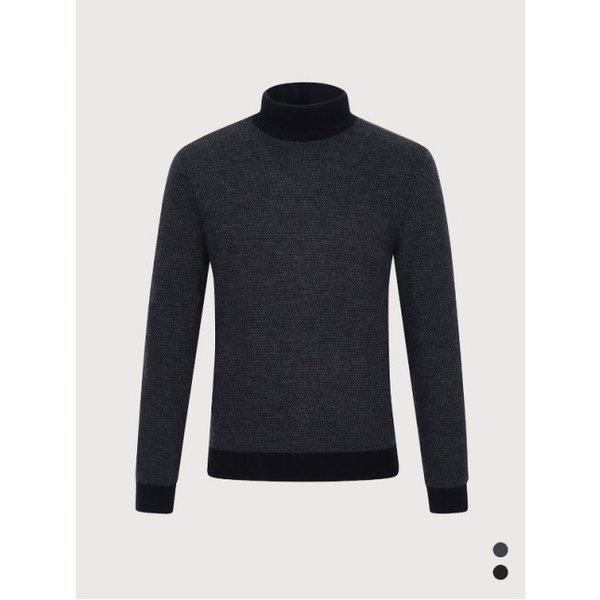 ウールカシミア混紡ソリッドハーフネックニットMITBH3W9151