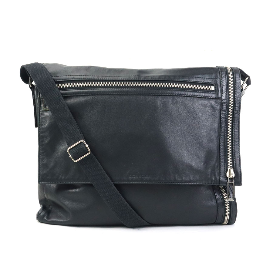 ディオール オム DIOR HOMME ショルダーバッグ レザー ブラック メンズ 56044i