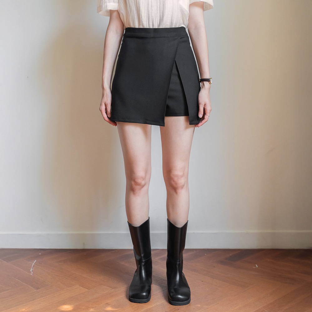 S-2XLケトリーラップレイヤードパンツミニスカート