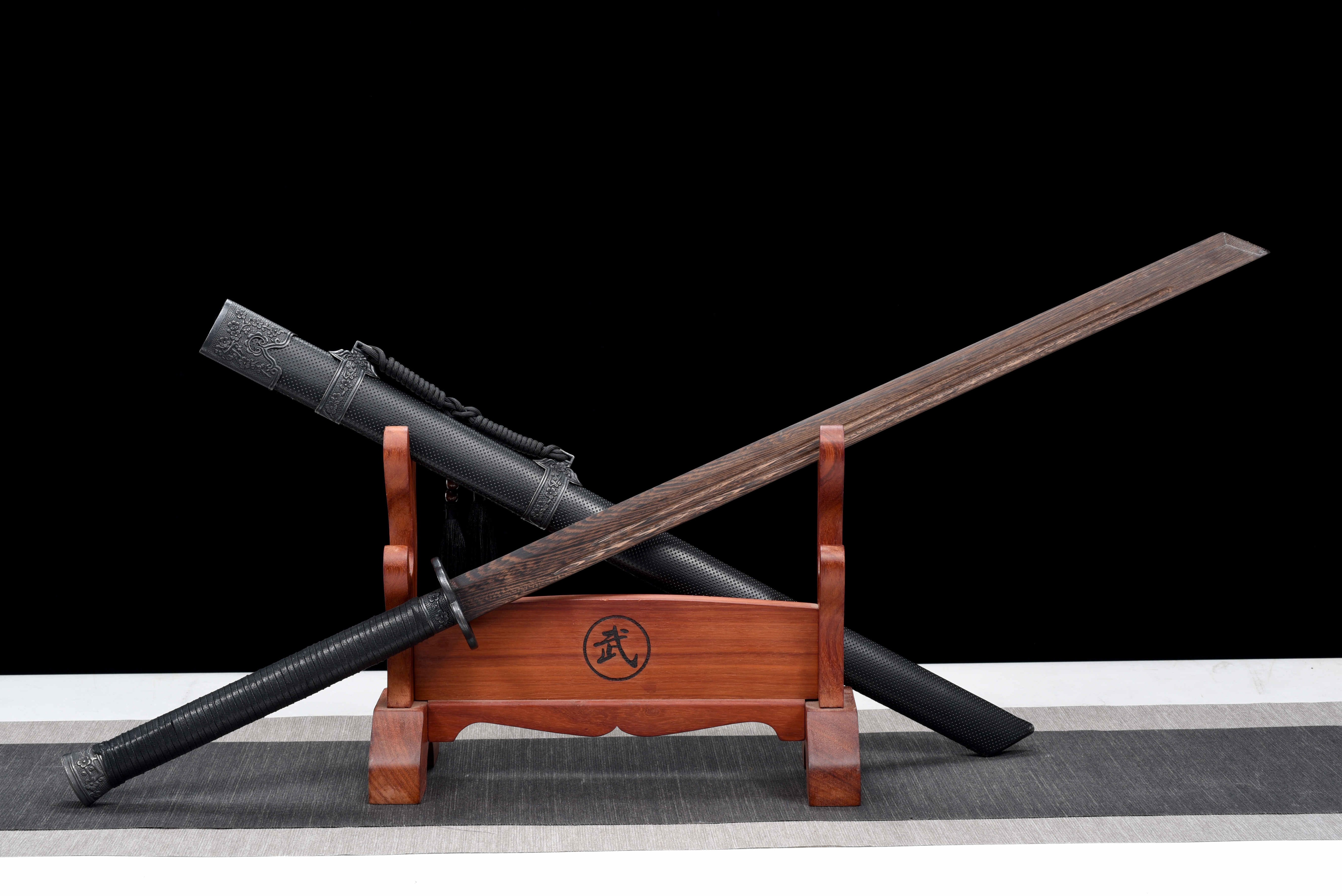 木製春刀 112 cm日本武士刀訓練木刀コスプレ中世の武器のレプリカハロウィン忍者手作り木刀練習木刀展示コレクションプレゼント