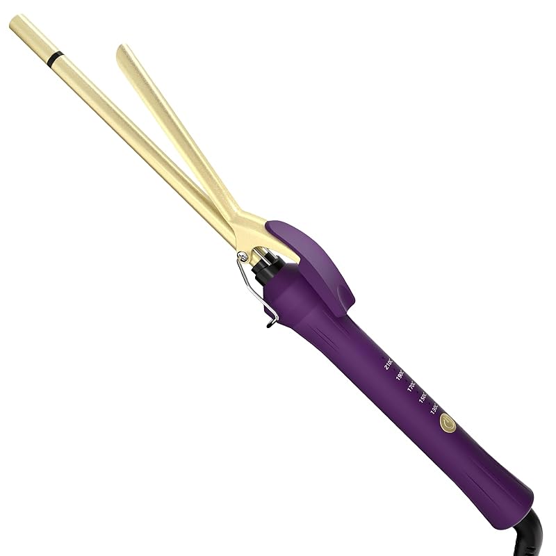 DSHOW 9mmカールアイロン ショート/ロングヘア用小型トルマリンセラミックバレルスタイリング用プロフェッショナルスキニーヘアカーラーアイロン