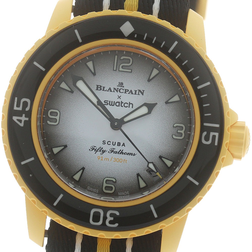 スウォッチ Swatch SO35P100 BLANCPAIN×Swatch バイオセラミック スクーバ フィフティ ファゾムス 自動巻き メンズ 箱・保付き_876510【中古】 41,405円