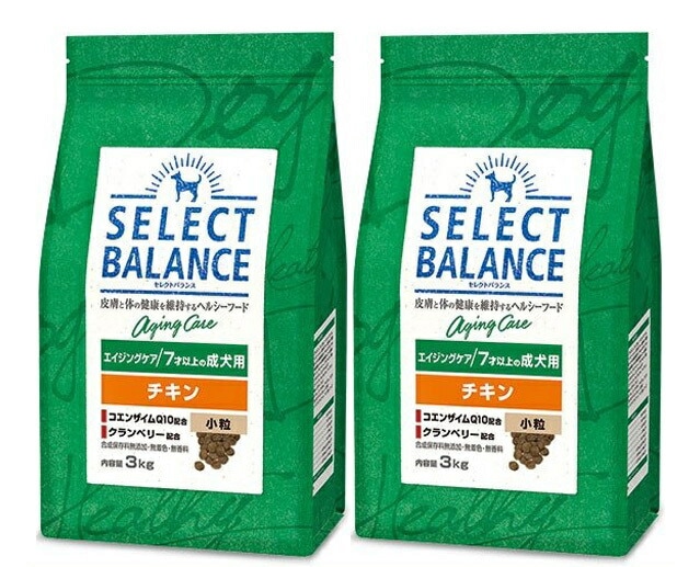 セレクトバランス エイジングケア チキン 小粒 ７才以上の成犬用 3kg 2個セット