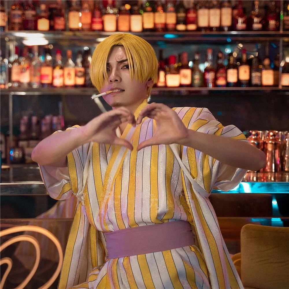 ONE PIECE ワンピース ワノ国 ヴィンスモークサンジ 風 コスプレ衣装 暗紋設計 コスチューム ハロウィン 変装 仮装期間限定30％