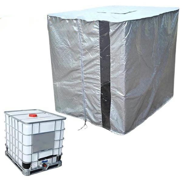 1000l用Ibcトートカバー雨水タンクカバー水タンクターポリン1000L Ibcコンテナターポリン水タンクターポリンIbcカバーUV保護フィルムシルバータンクサイズ