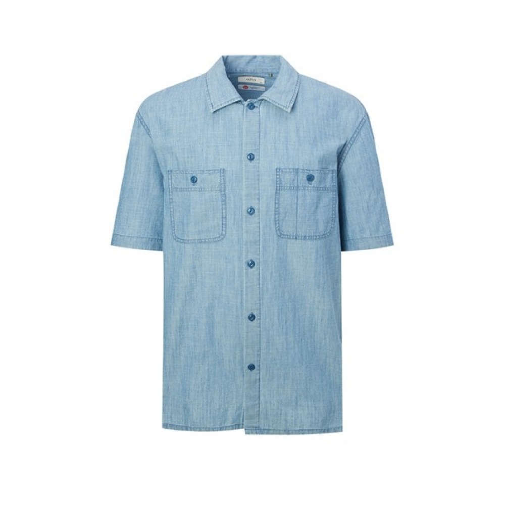 [ヘッジス] 25SS ブルーインディゴシャンブレーワークシャツ HZSH5B508B1 14,148円