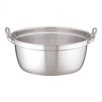 アカオアルミ　アルミDON打出円付鍋　51cm　AEV02051