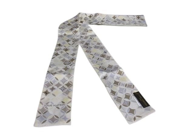 リボンスカーフ バンドー シルク100% - マルチカラー 大判 ストール マフラー ブランド 高級 アクセサリー 大人可愛い プレゼント ギフト リング ベルト バッグ【本物保証】