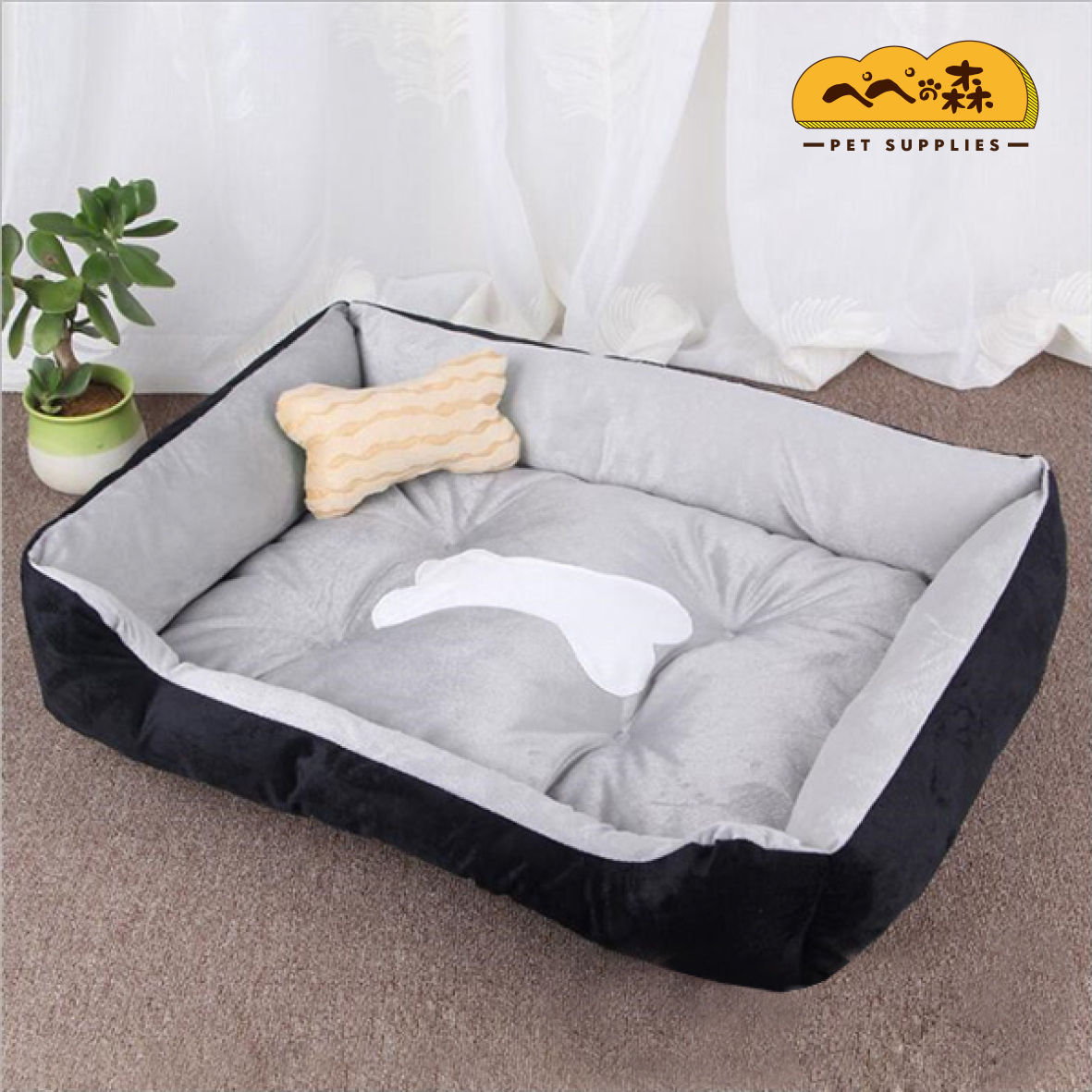【大好評！最安値挑戦!】犬 ベッド 冬 夏 おしゃれ ペットベッド 冬 スクエア 安眠 ソファー カウチベッド あったか クッション 暖かい ワンちゃん 犬用 猫用 寝台 マット 休憩所 寝床 寒さ対