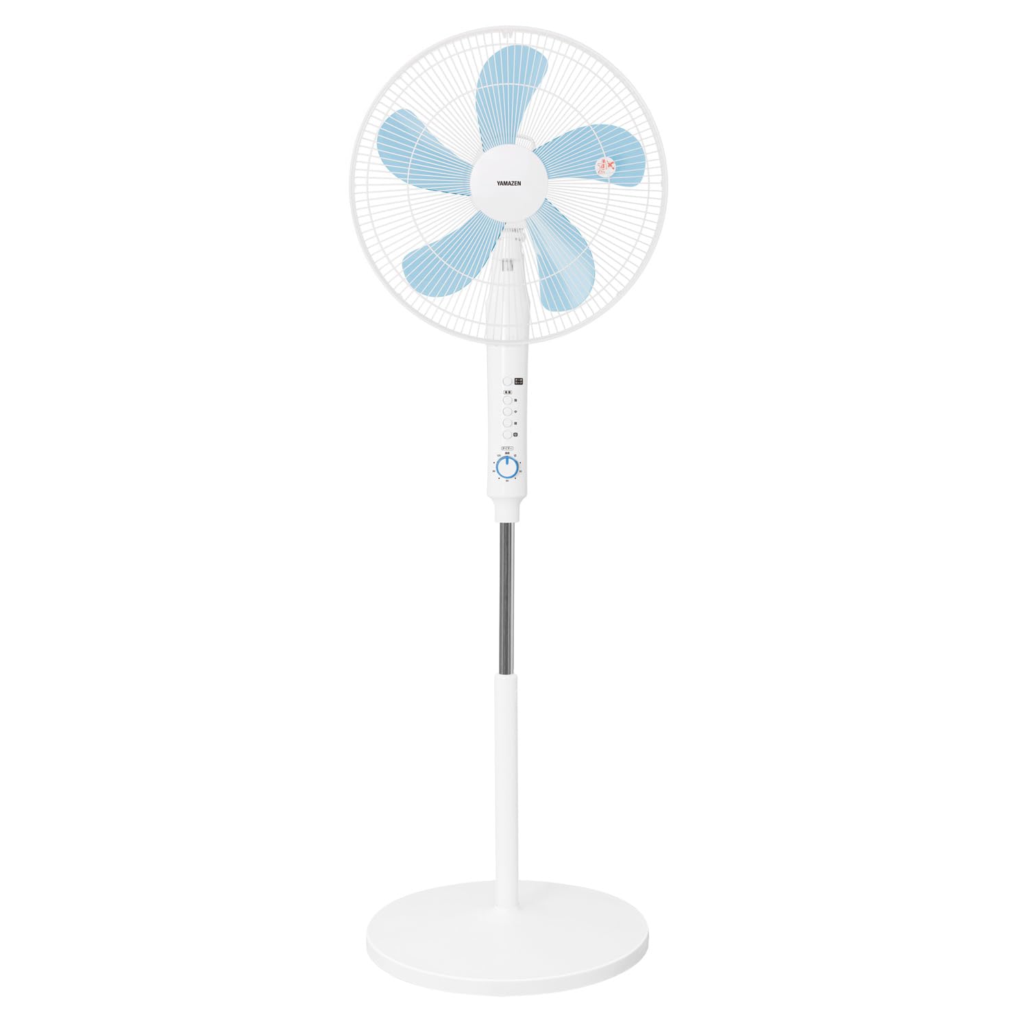扇風機 フロアー 押しボタンスイッチ 左右自動首振り 風量調節6段階 タイマー機能付き パワフル送風 換気 ホワイト YFT-B406(W)
