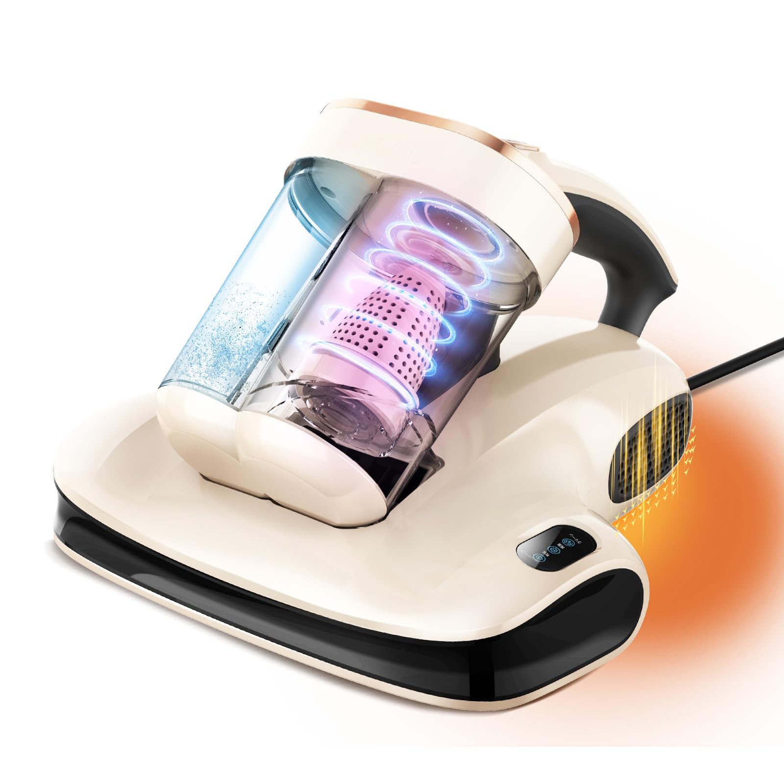 S100布団クリーナー 1.3kg 超軽量ハンドヘルドクリーナーで12kPa の強力吸引力を備え55℃温風乾燥機能と UV 紫外線ランプ除菌機能を搭載しています約 8 万回/分の高速たたき機能を