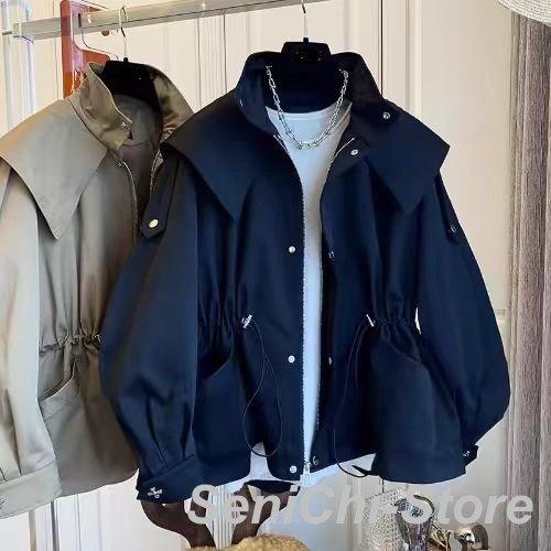 スプリングコート トレンチコート レディース 春 春コート 春物 春服 コート ライトアウター 長袖 ショートコート きれいめ おしゃれ 体型カバー 30代 40代 50代