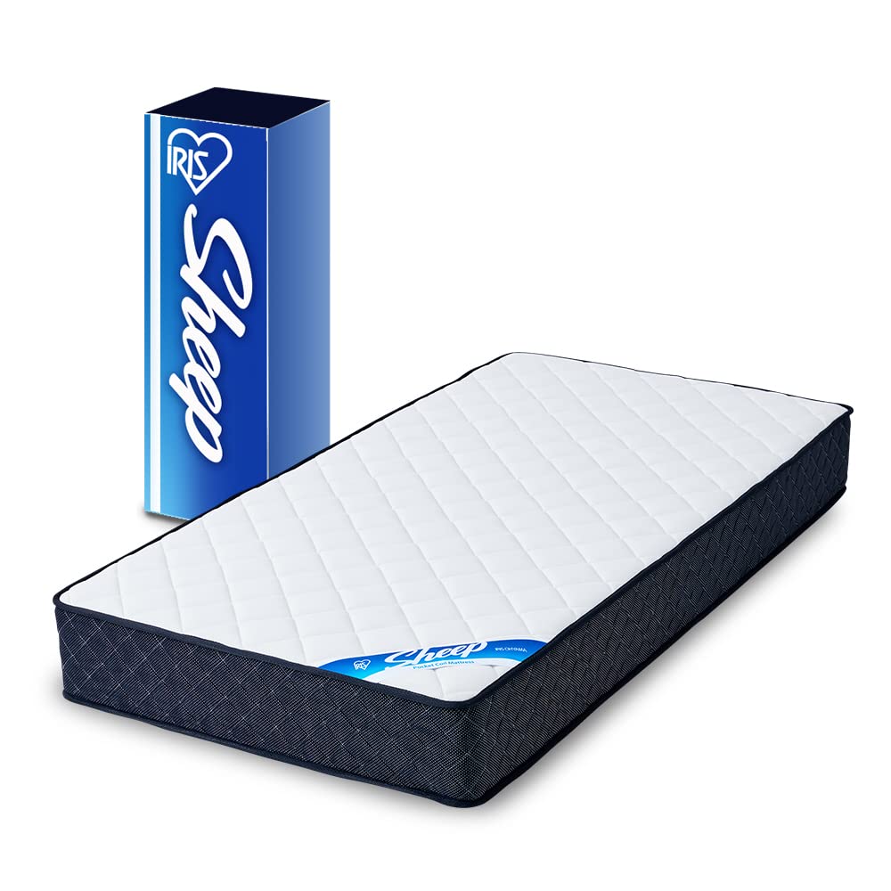 アイリスオーヤマ Sheep 眠りを変えるポケットコイルマットレス 極厚21mmウレタン入り 高密度コイル528個 ホテルライクな寝心地 抗菌防臭 防ダニ らくらく設置 圧縮梱包でお届け シングル し