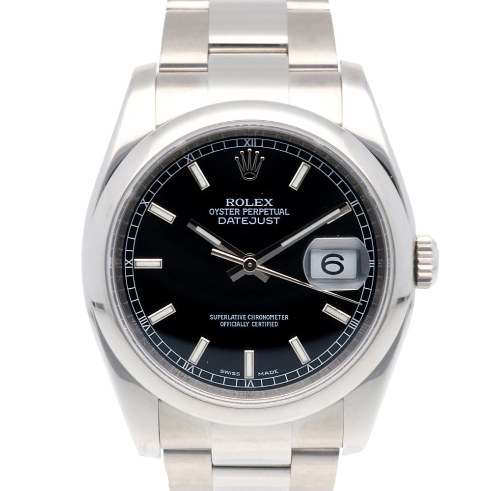 ロレックス デイトジャスト オイスターパーペチュアル 腕時計 ステンレススチール 11620 自動巻き 1年保証 ROLEX 中古